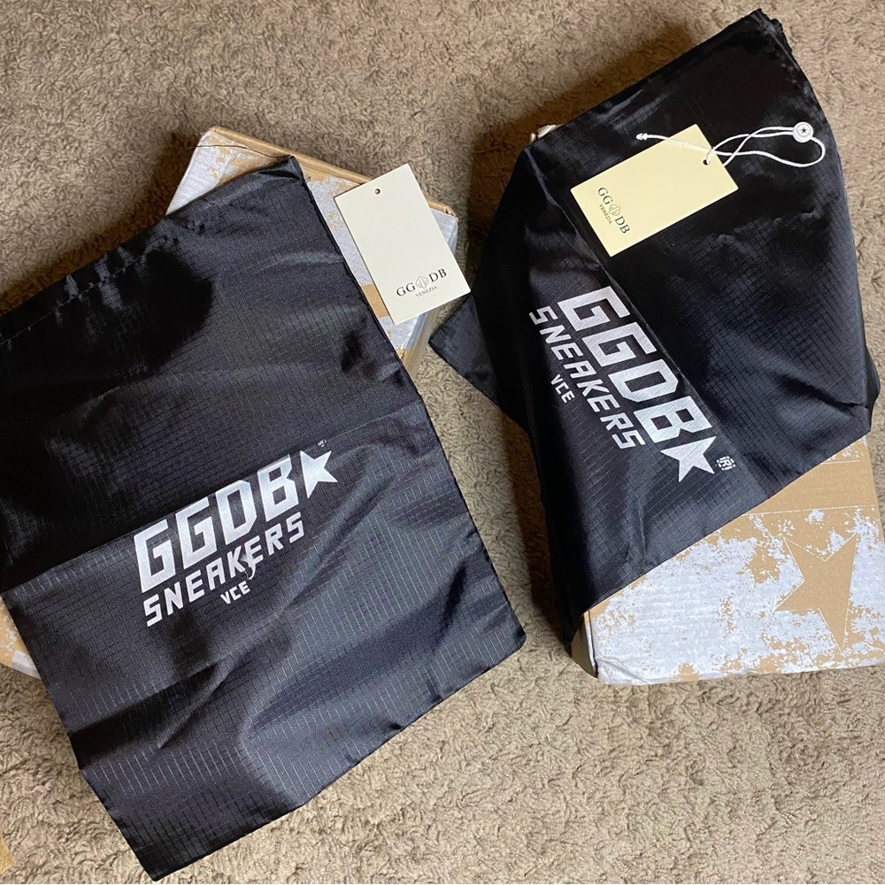 Golden Goose 2 empty shoe boxes with dust bag and tags